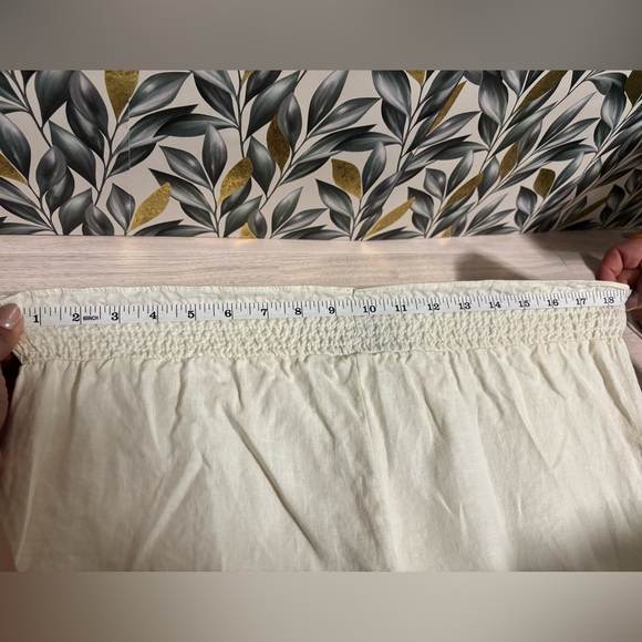 House of Harlow 1960 Cream Linen Paperbag Waist Wide Leg Boho Pants Size S - Picture 8 of 8